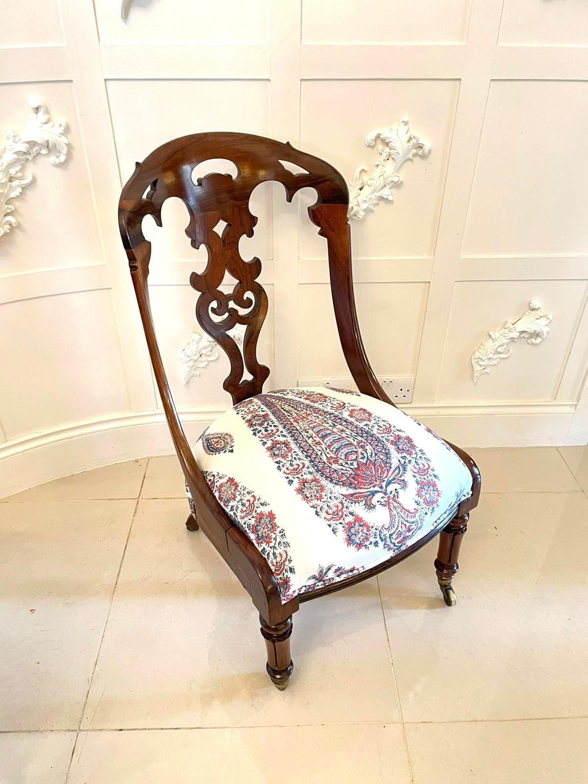Antique Victorian Quality Rosewood Side Chair photo Furniture