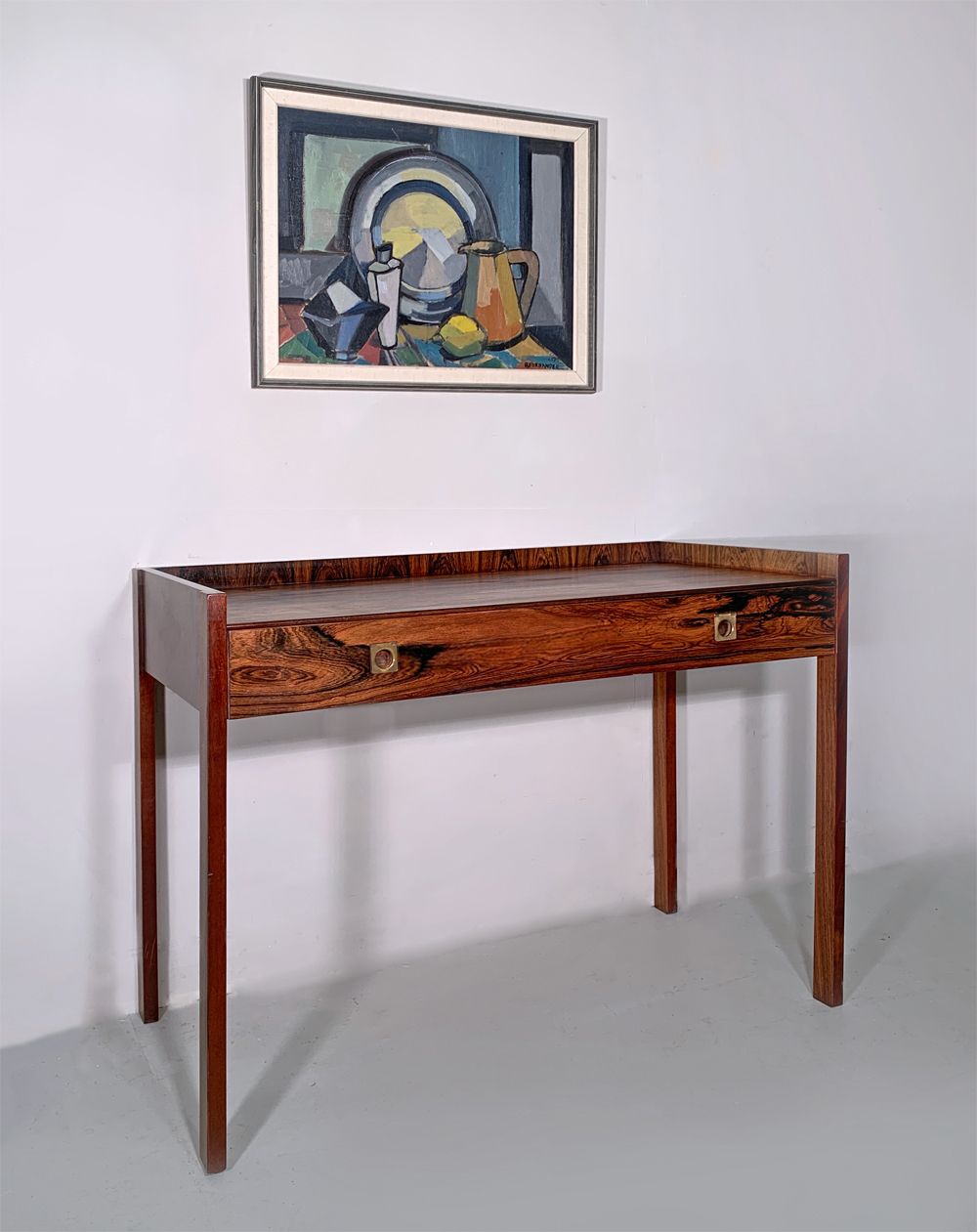Swedish Still Life Painting Mid Century By Acke Fornander photo furniture