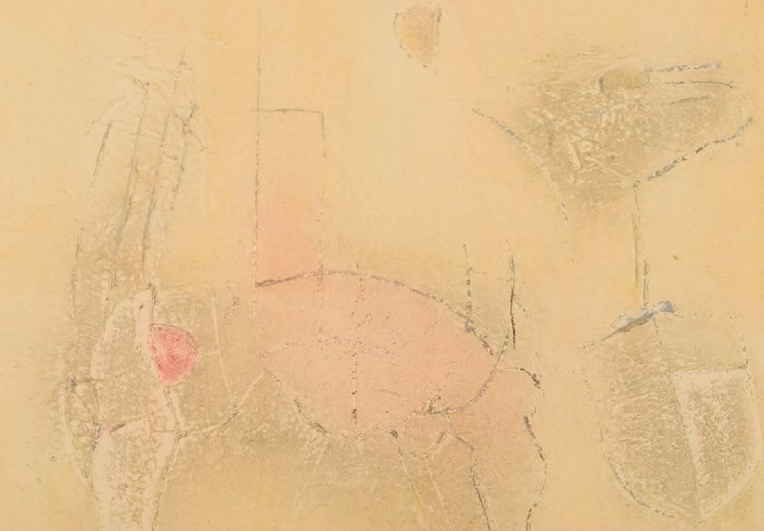 Selma Daffre  Listed Brazilian Artist  Collograph On Paper  Linhas photo 225.0