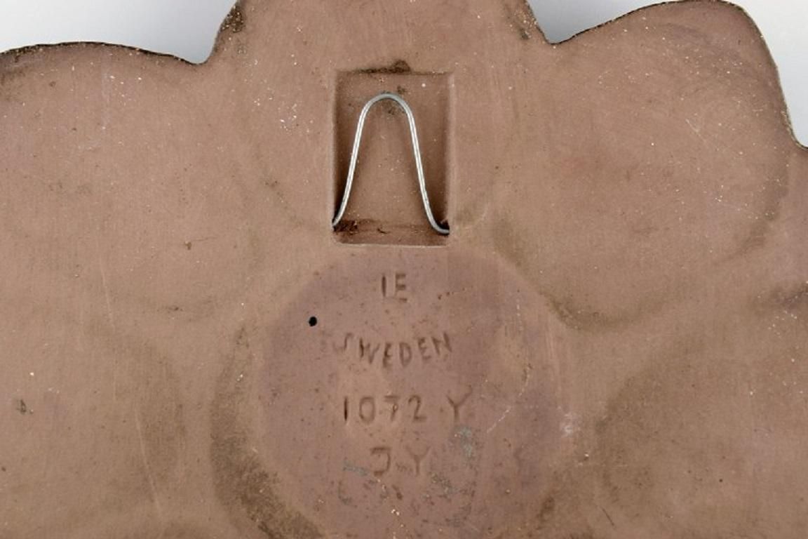 Irma Yourstone For Upsala Ekeby, Wall Plaque In Glazed Stoneware, 1960s photo 330.0