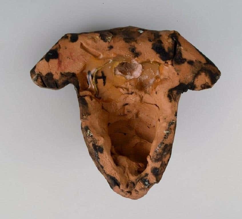 Niels Helledie, Denmark, Unique Face Mask In Hand Painted Stoneware photo buy