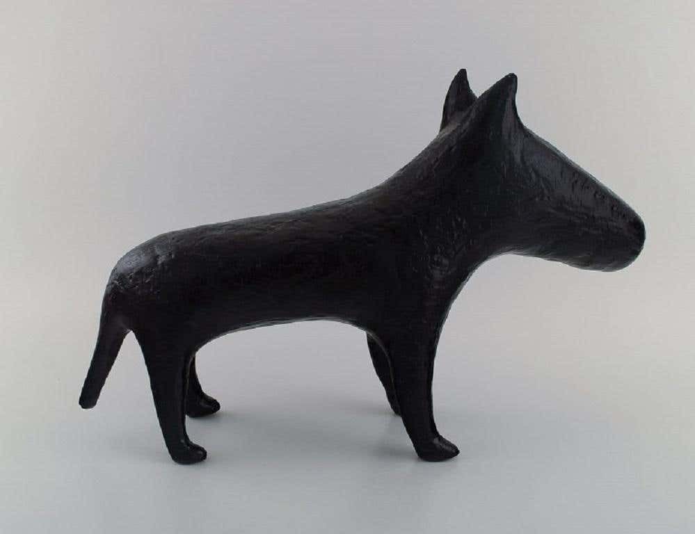 Unknown French Designer, Large Sculpture In Stoneware, English Bull Terrier photo for sale