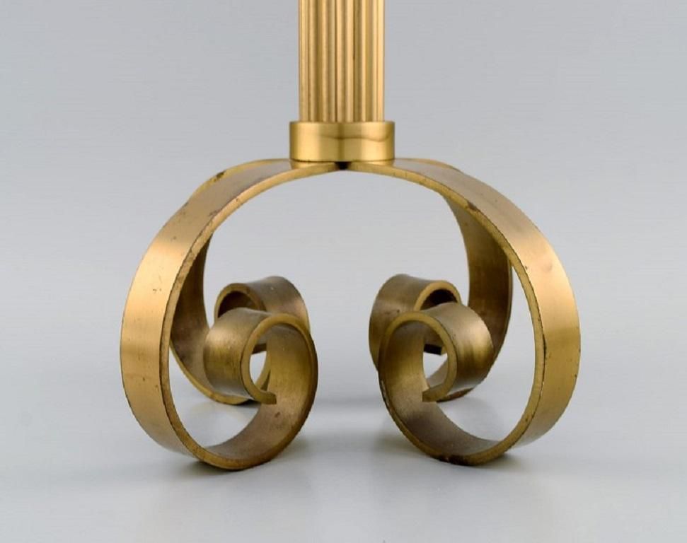 Ivar ålenius Björk For Ystad Metal, Two Colossal Brass Floor Candlesticks photo Home Decor