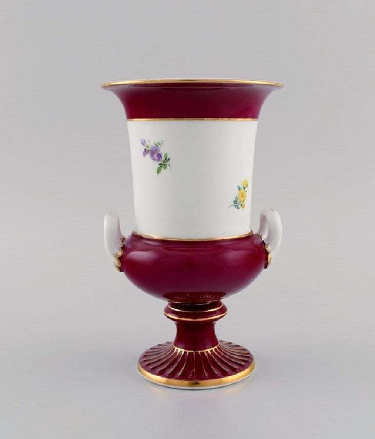 Antique Meissen Porcelain Vase With Hand Painted Flowers photo 514.0
