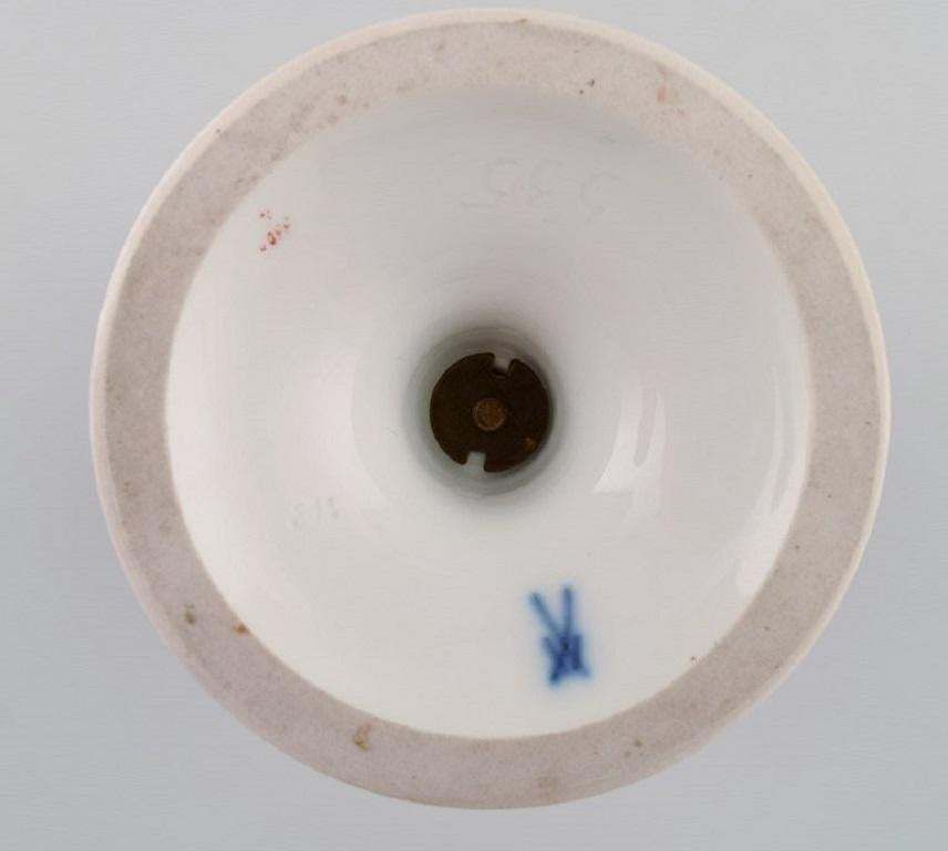 Antique Meissen Porcelain Vase With Hand Painted Flowers photo vinterior
