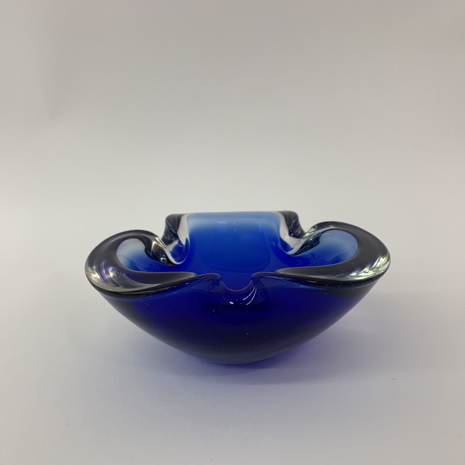 Mid Century Design Set Of 4 Blue Murano Glass Bowls , 1970’s photo for sale