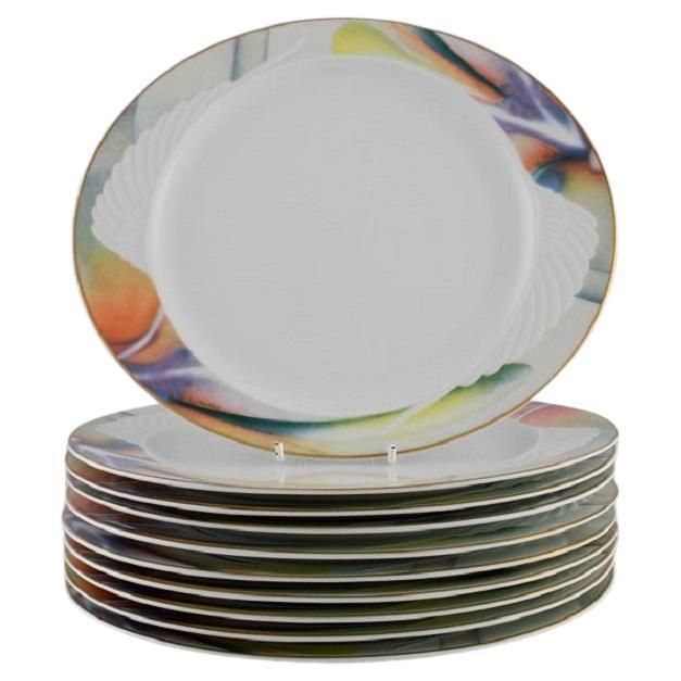 Paul Wunderlich For Rosenthal, 10 Mythos Porcelain Dinner Plates, 1980s / 90s