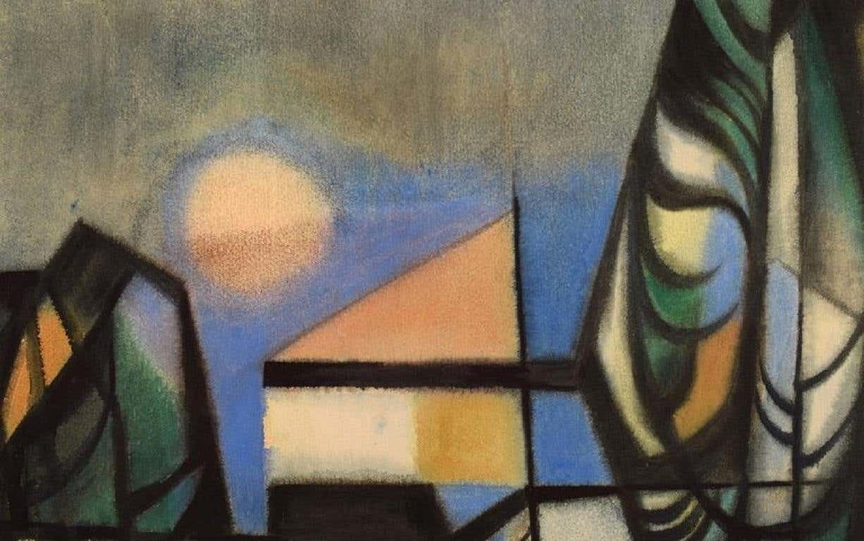 Albert Ferenz, Germany, Watercolor On Paper, Mid 20th Century photo Art