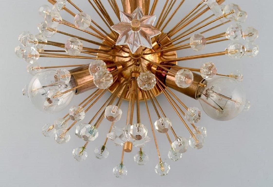 Emil Stejnar For Rupert Nikoll, A Pair Of Wall Lamps In Art Glass And Brass photo Lighting