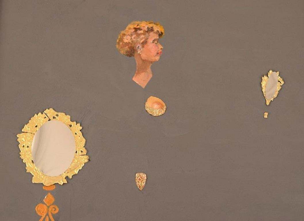Thomas Prytz, Sweden, Mixed Media And Collage On Board photo for sale