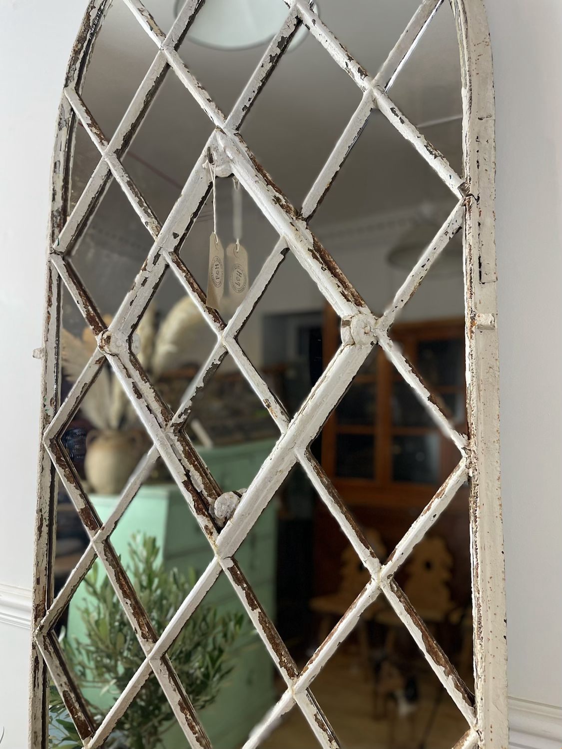Tall Cast Iron Window Mirror photo Home Decor