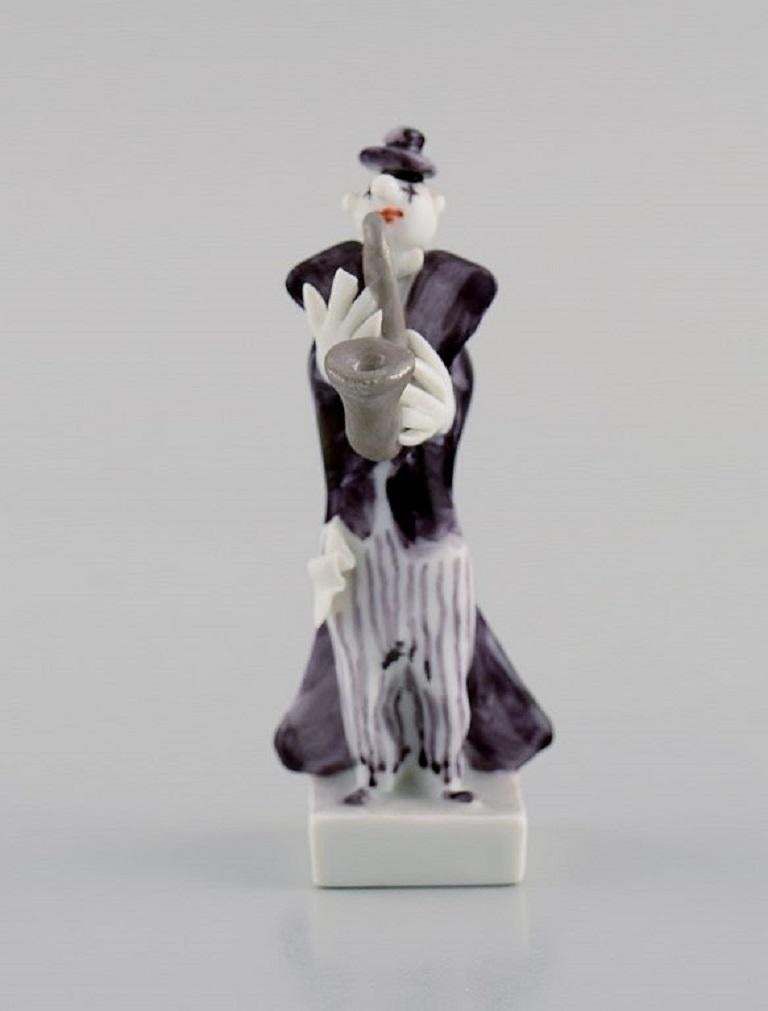 Peter Strang For Meissen, Figure In Hand Painted Porcelain, Saxophonist photo furniture