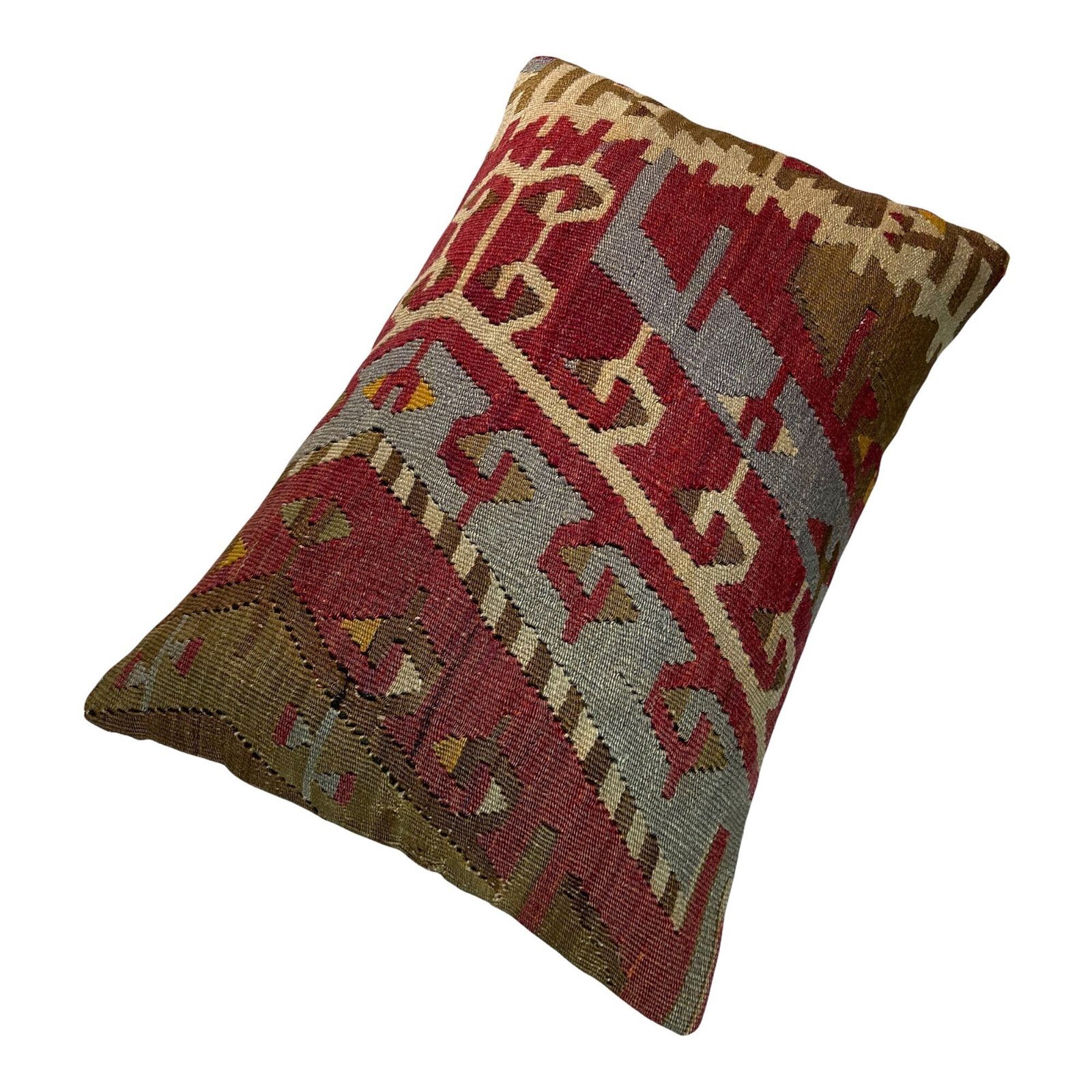 16'x24′ Vintage Anatolisch Kilim Kussenhoesje, Türkisch Kelim Kissenbezug 40×60 Cm photo vinterior