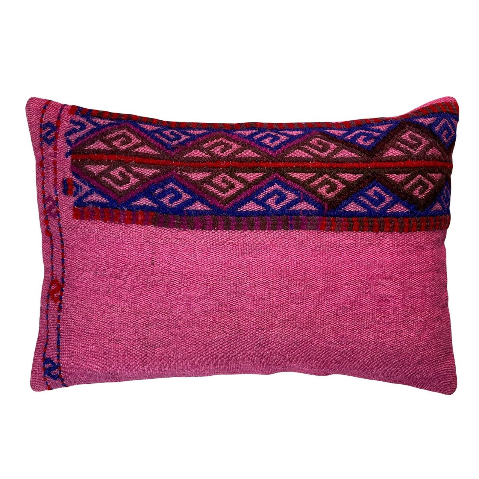 16’x24′ Vintage Anatolian Kilim Cushion Cover, Türkisch Kelim Kissenbezug 40×60 Cm