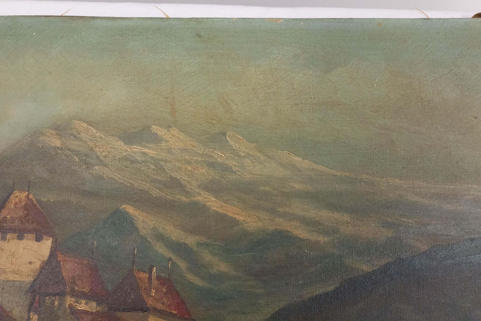 Paysage du château de Chillon au bord du lac Léman, Suisse, fin du XIXe siècle photo vinterior