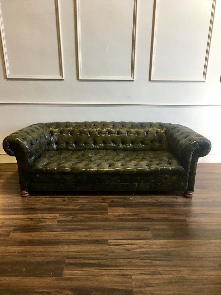 A Very Good Early 20thc Sofa In Original Leather photo furniture