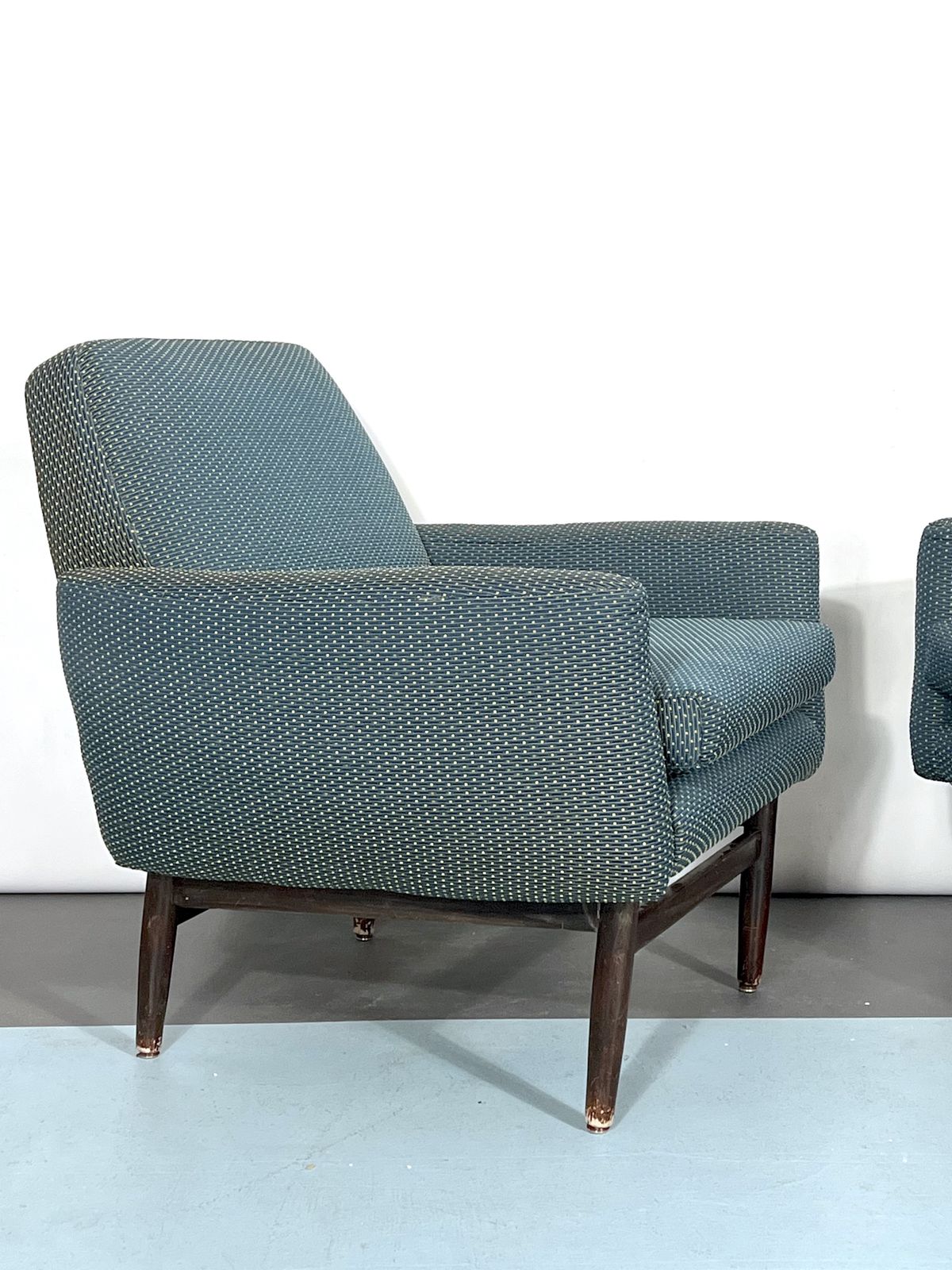 Italian Mid Century Wood Modern Armchairs From 60s photo for sale