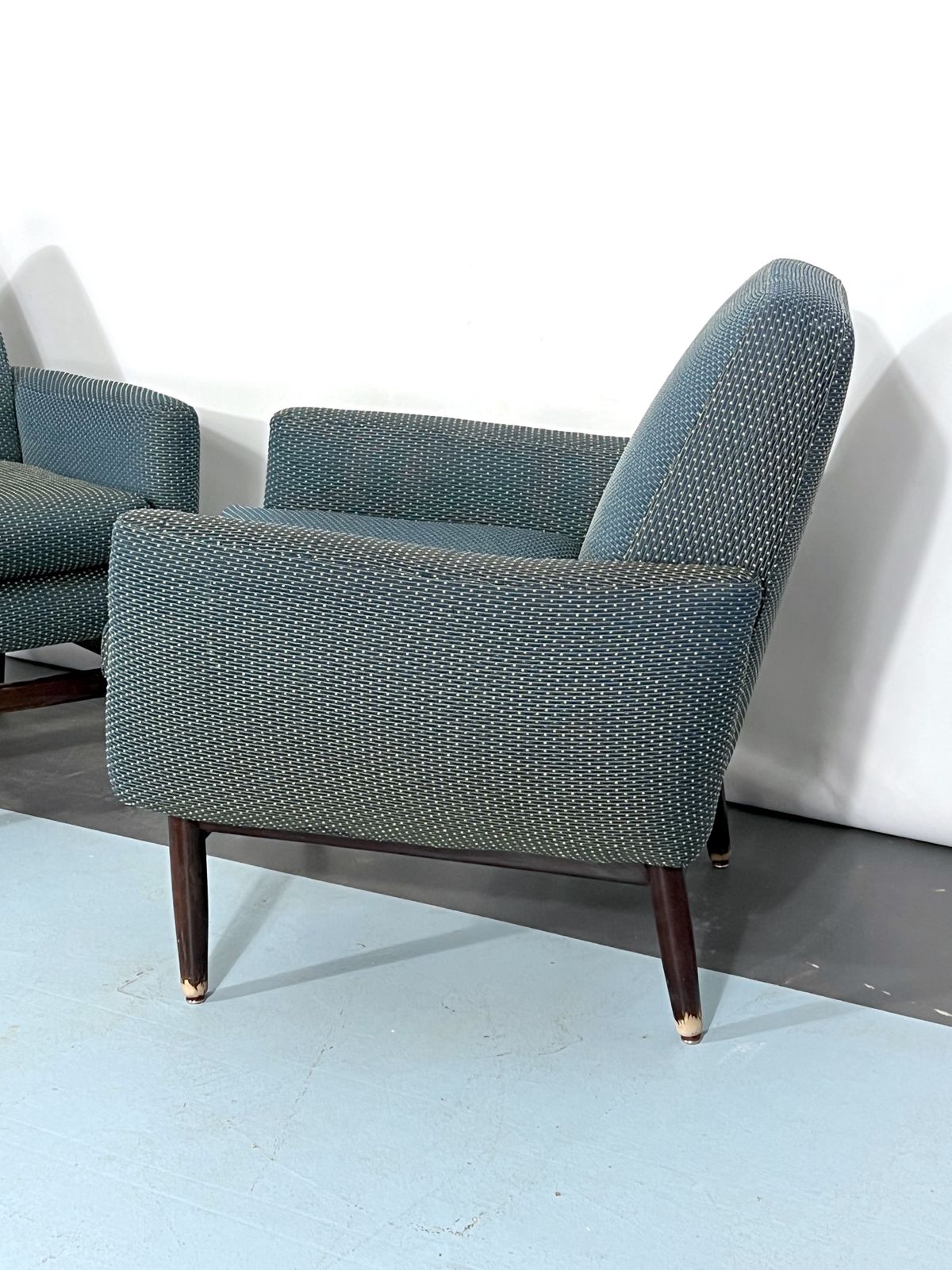 3117.4 Italian Mid Century Wood Modern Armchairs From 60s photo