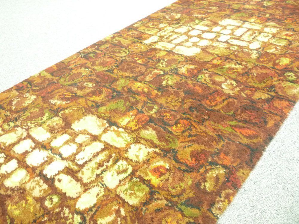 English Flower Power Rug, 1970s photo for sale