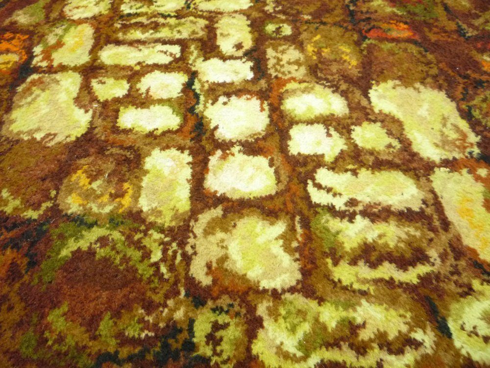 English Flower Power Rug, 1970s photo Textiles