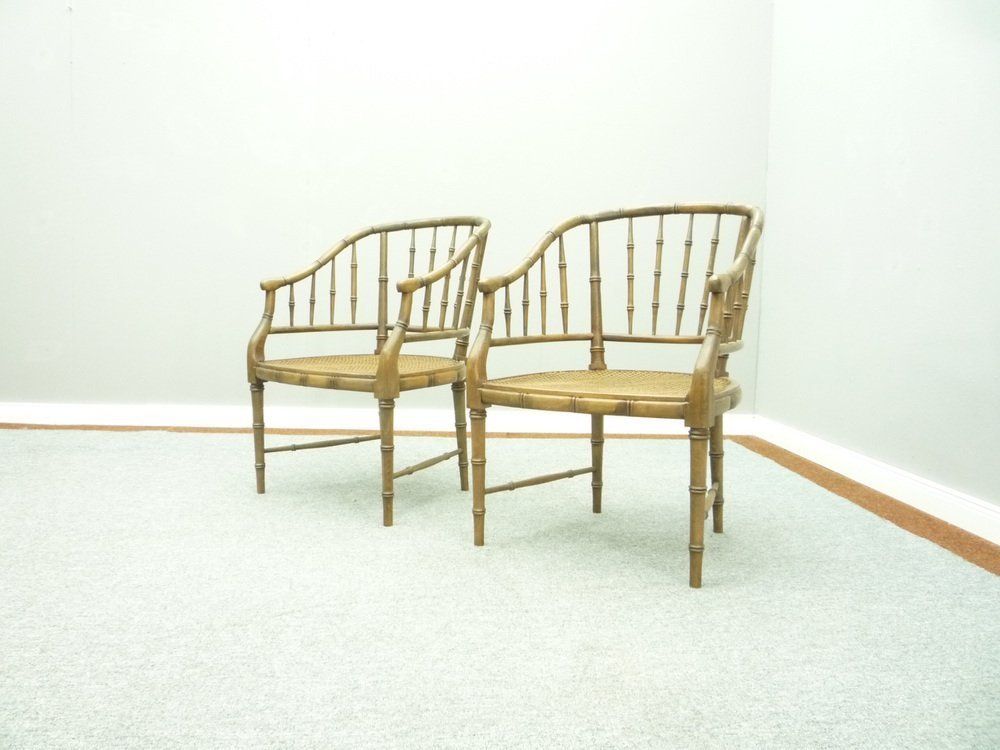 Birchwood Armchairs From Maison Jansen, 1960s, Set Of 2 photo 1836.0
