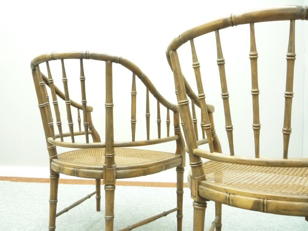 Birchwood Armchairs From Maison Jansen, 1960s, Set Of 2 photo vintage