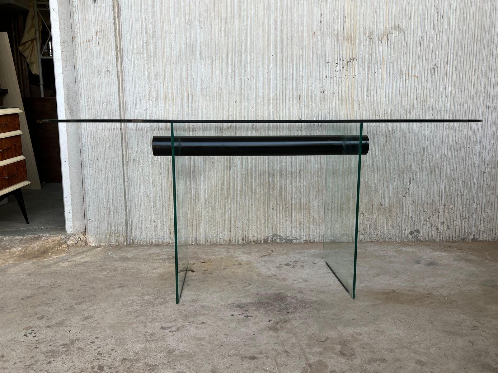 Table à manger mid-century modern en verre, pieds en verre, dans le style Pace photo for sale