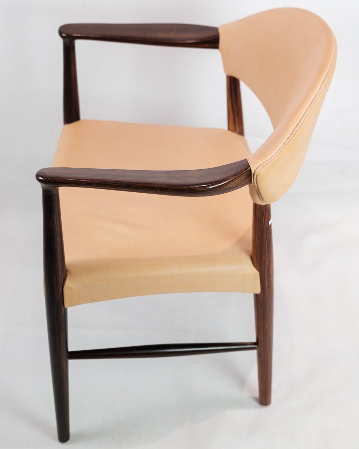Armchair In Rosewood With Light Natural Leather Designed By Kurt Olsen In The 1960s photo Furniture