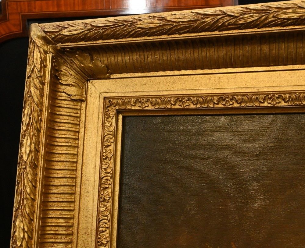 photo furniture Dutch Oil Painting Still Life Floral Spray Gilt Frame