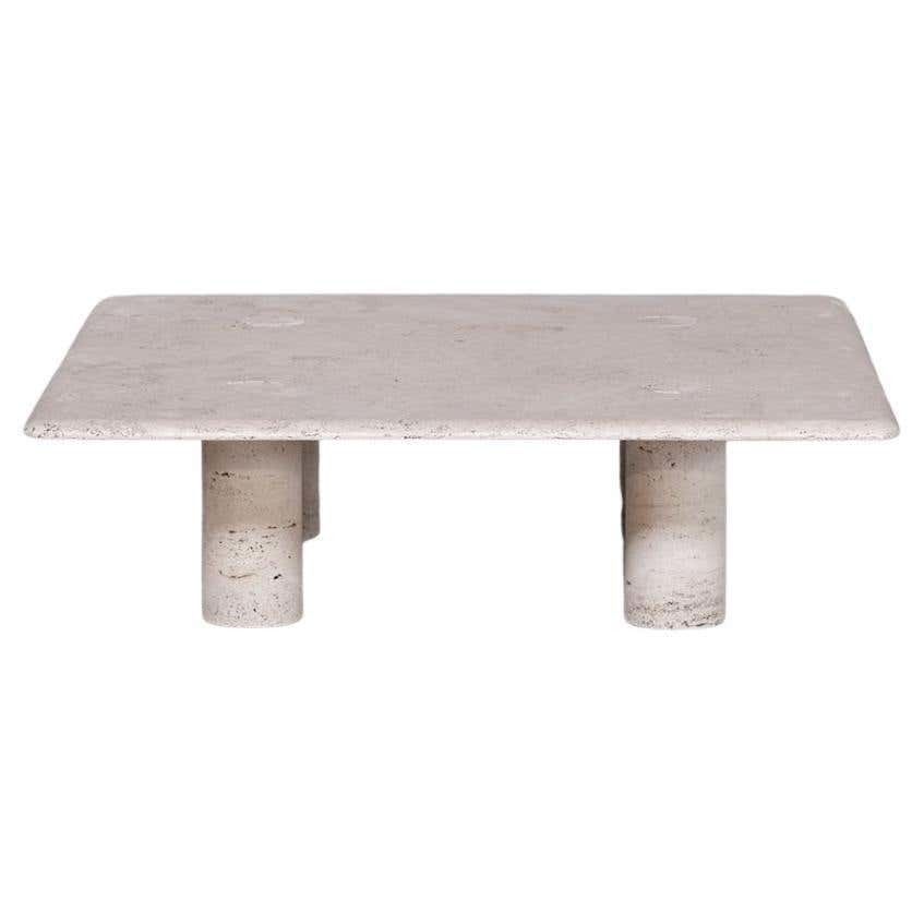Angelo Mangiarotti Mid Century Travertine Table For Up & Up