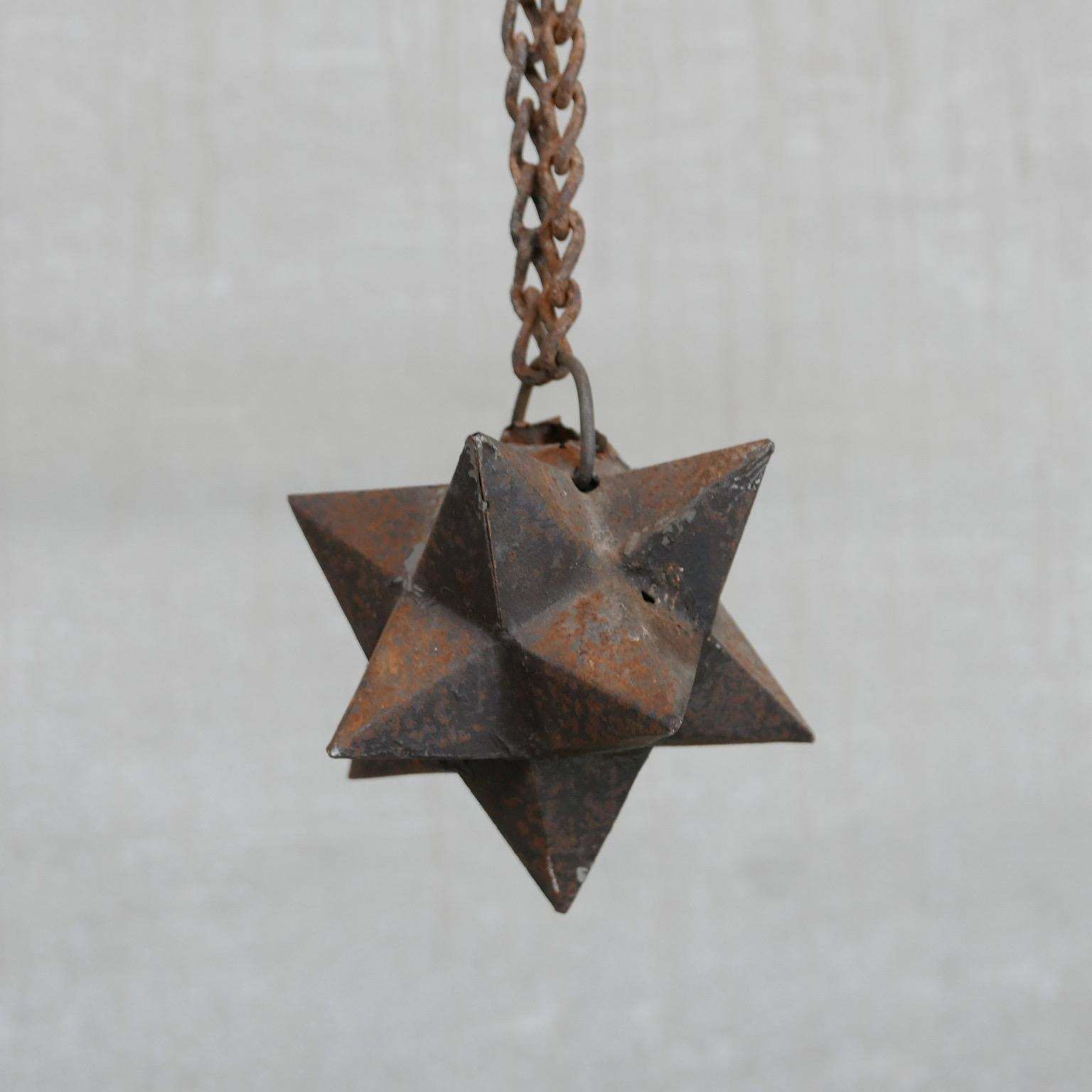 Antique French Cast Iron Geometric Etoile Star Curios photo vintage