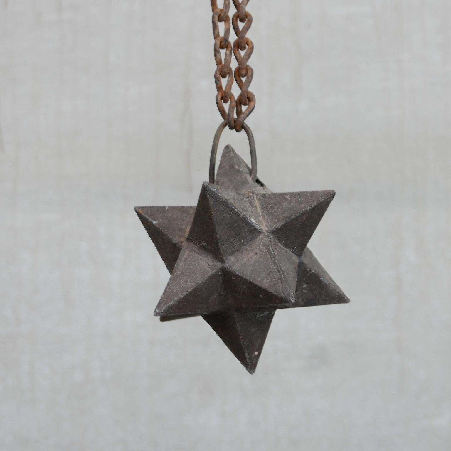 photo furniture Antique French Cast Iron Geometric Etoile Star Curios