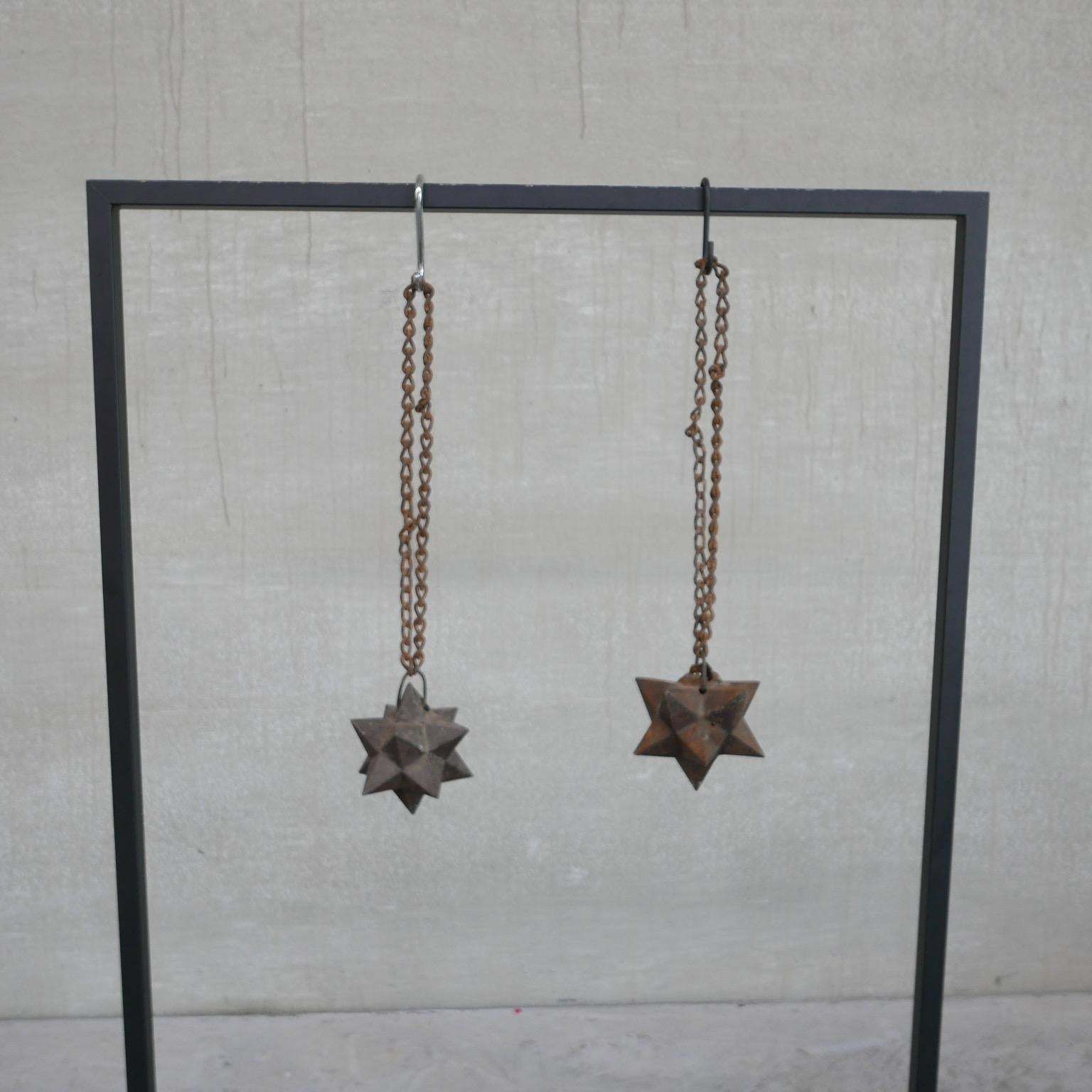 photo for sale Antique French Cast Iron Geometric Etoile Star Curios