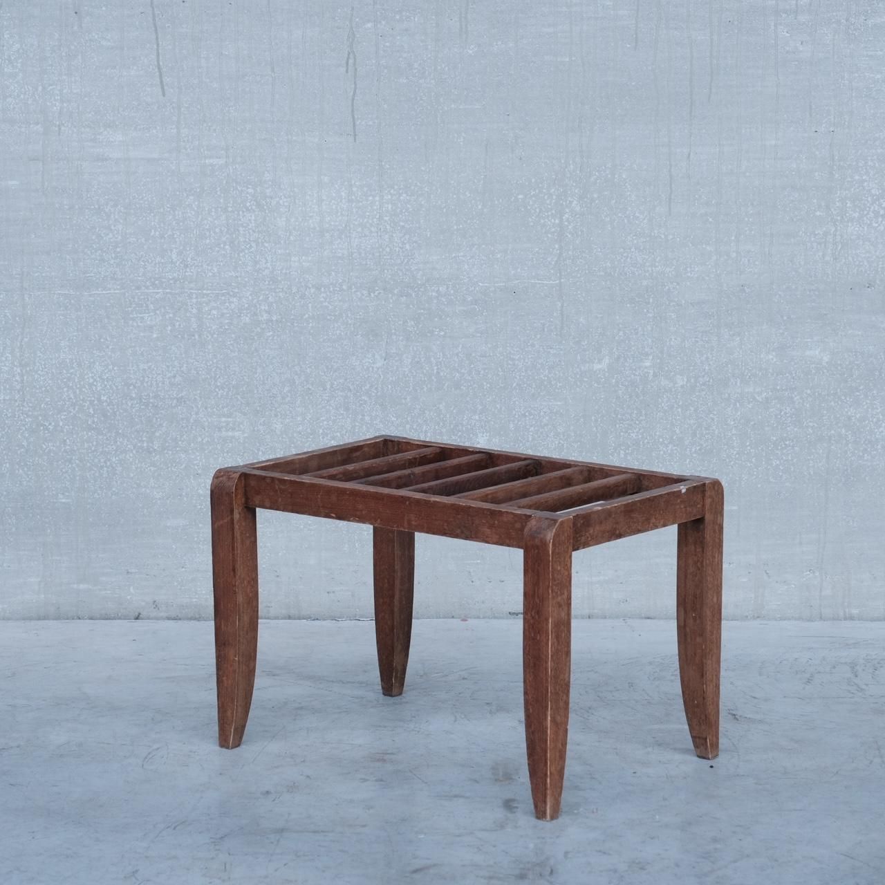French Mid Century Wooden Luggage Racks, '10' photo for sale