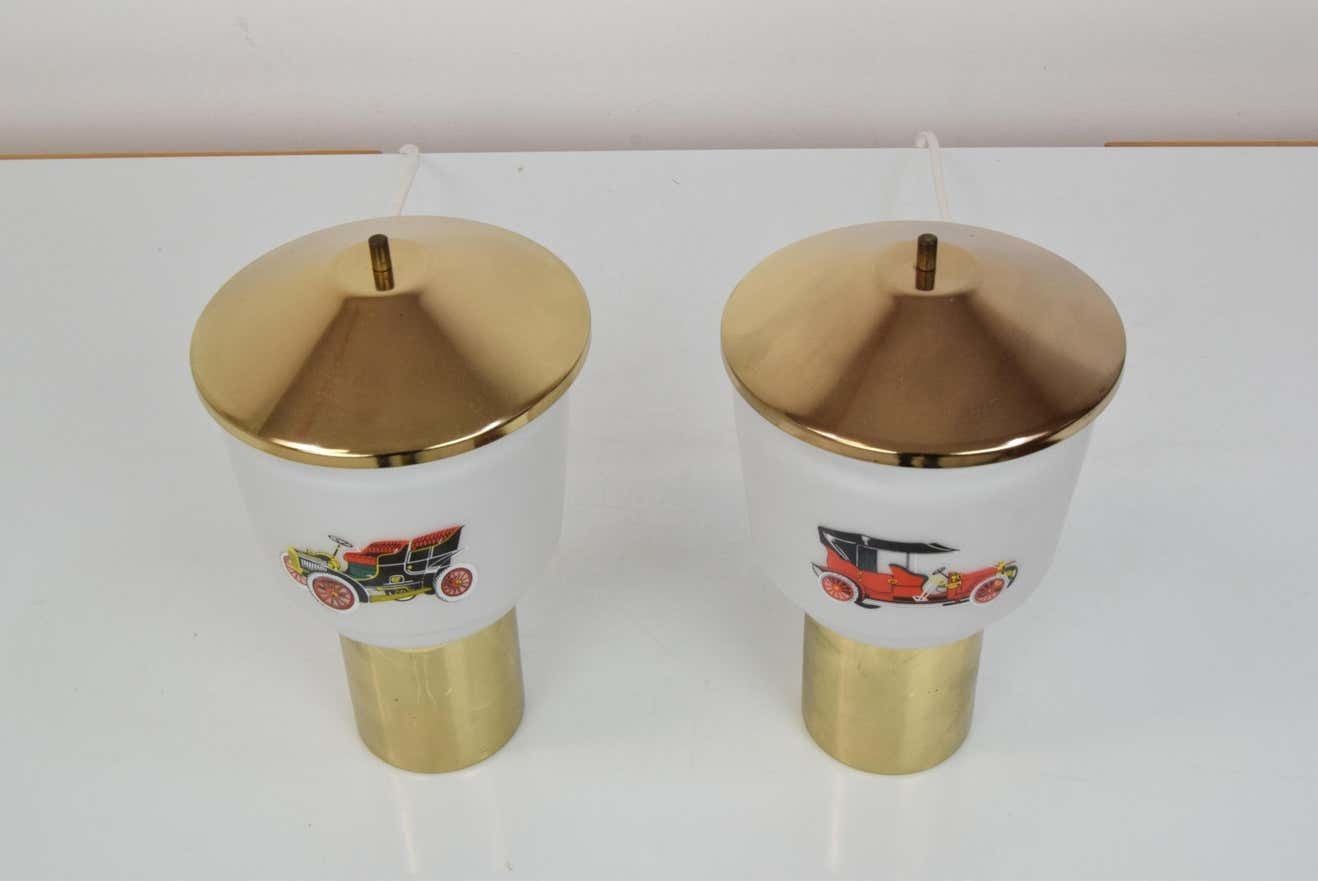 Mid Century Set Of Two Table Lamps,By Kamenicky Senov,1970's. photo vintage