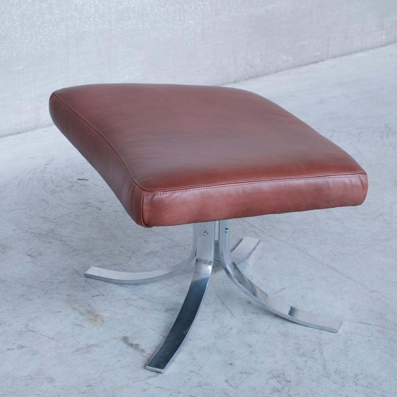 20250.0 Danish Leather Mid Century Armchair By Gösta Berg By Fritz Hansen photo