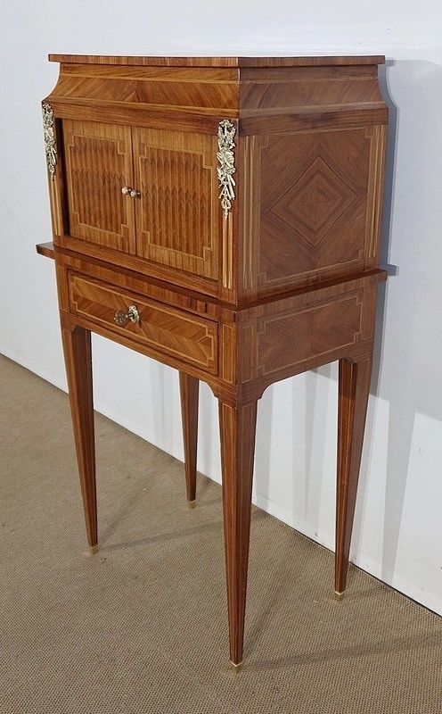 Small Cabinet In Marquetry Of Various Woods, Louis XVI Style – 1900 photo Furniture