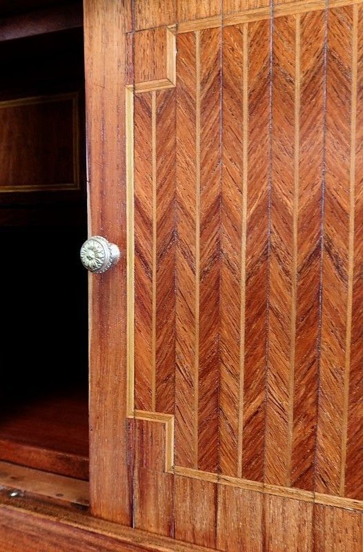 photo buy Small Cabinet In Marquetry Of Various Woods, Louis XVI Style – 1900