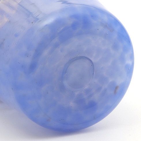 Monart Art Deco Glass Vase In Blue And Black With Aventurine C1930 photo vintage