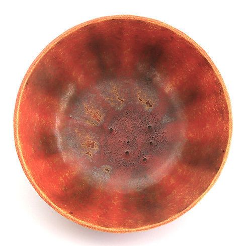 Pilkington's Royal Lancastrian Orange Vermilion And Black Bowl 1930s photo Home Decor