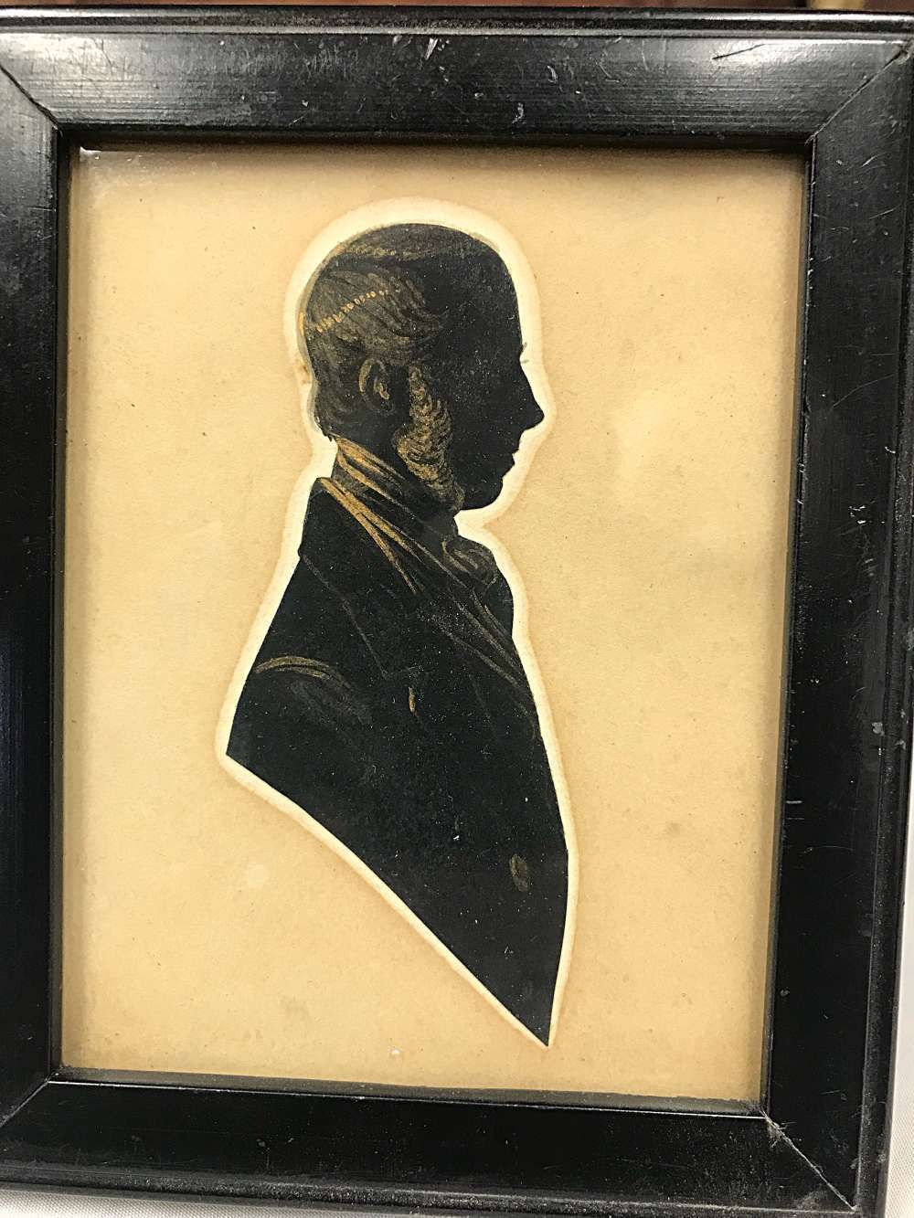 Portrait Miniature Silhouette Of George Stephenson photo Art