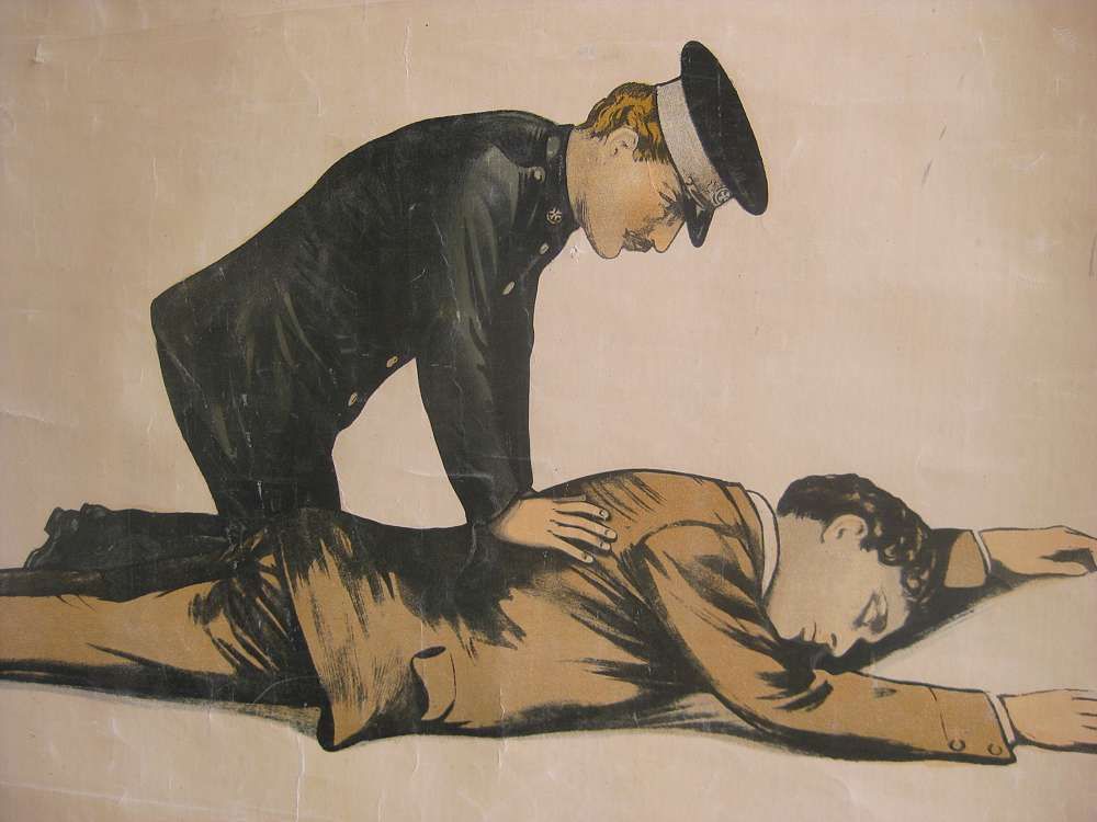 Early 20th Century Medical Resuscitation Poster photo Art