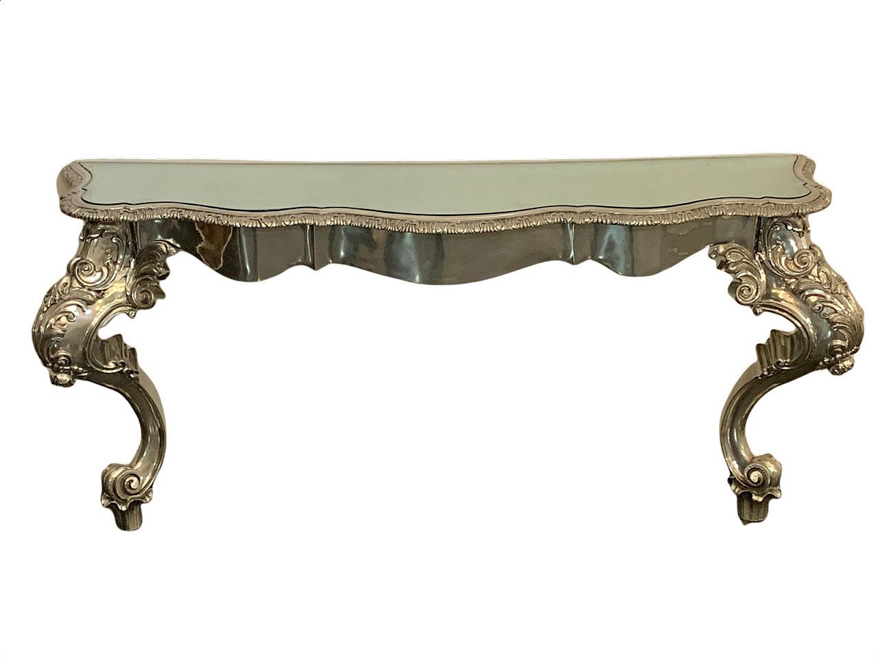 Eclectic Metal Console Table Designed By Piero Figura For Atena, 80s