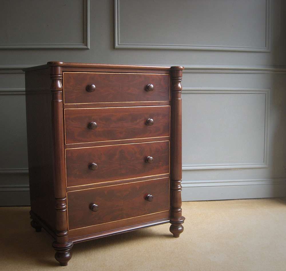 Petite Mahogany Chest Of Drawers photo vinterior