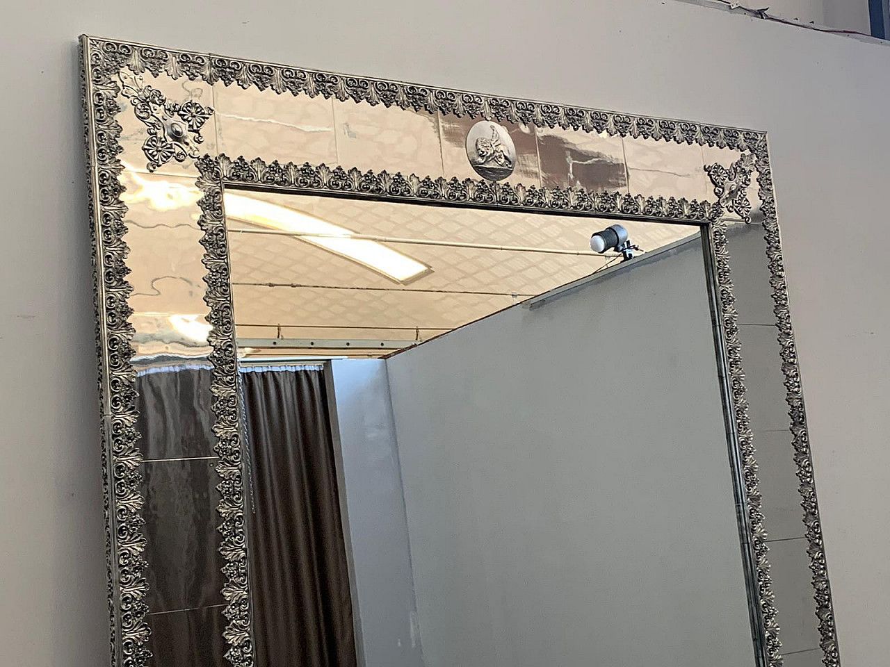 Large Metal Mirror By Piero Figure For Athena, 1980s photo vinterior