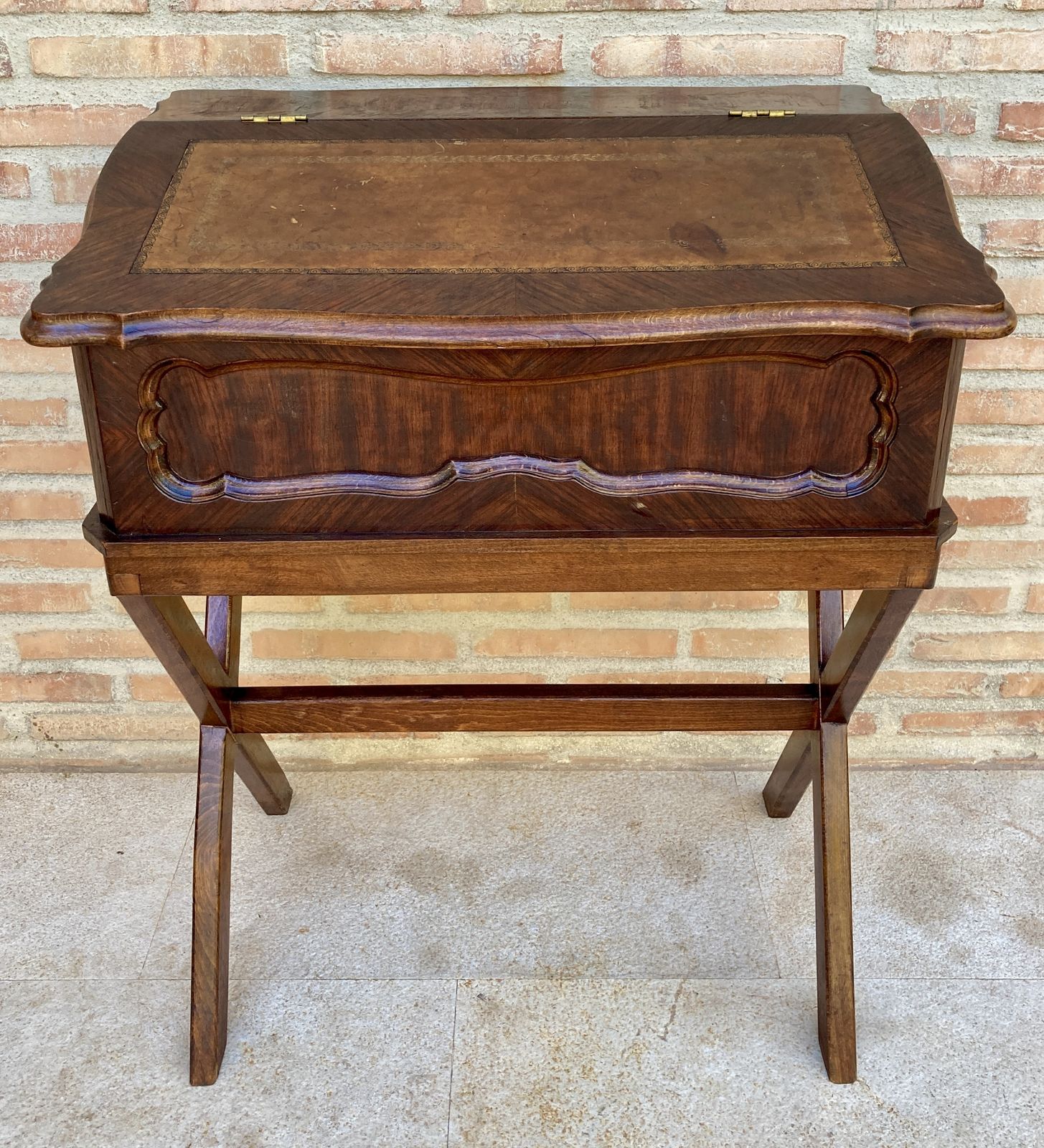 Early 20th Century Walnut & Leather Secretary Desk photo Furniture