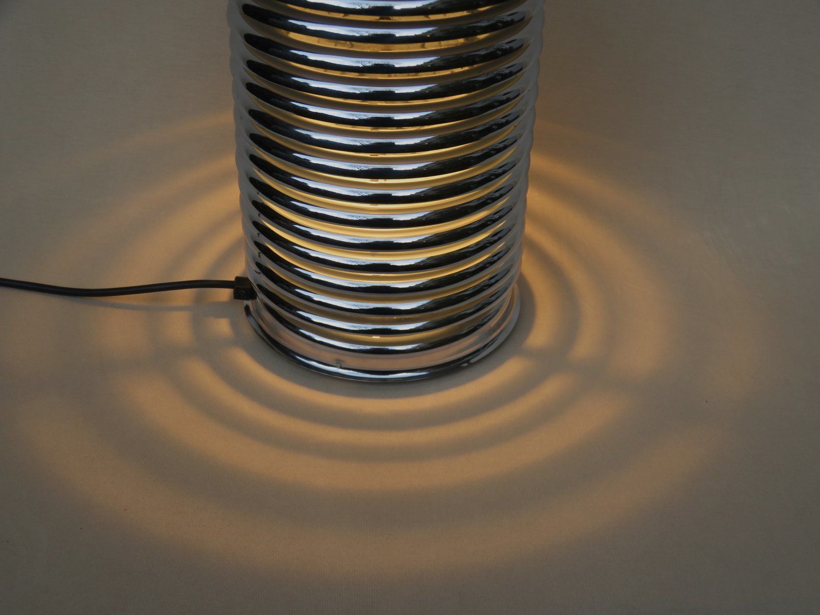 Large Chrome Plated Table Lamp Saturno By Kazuo Motozawa For Staff, 1970s photo vinterior