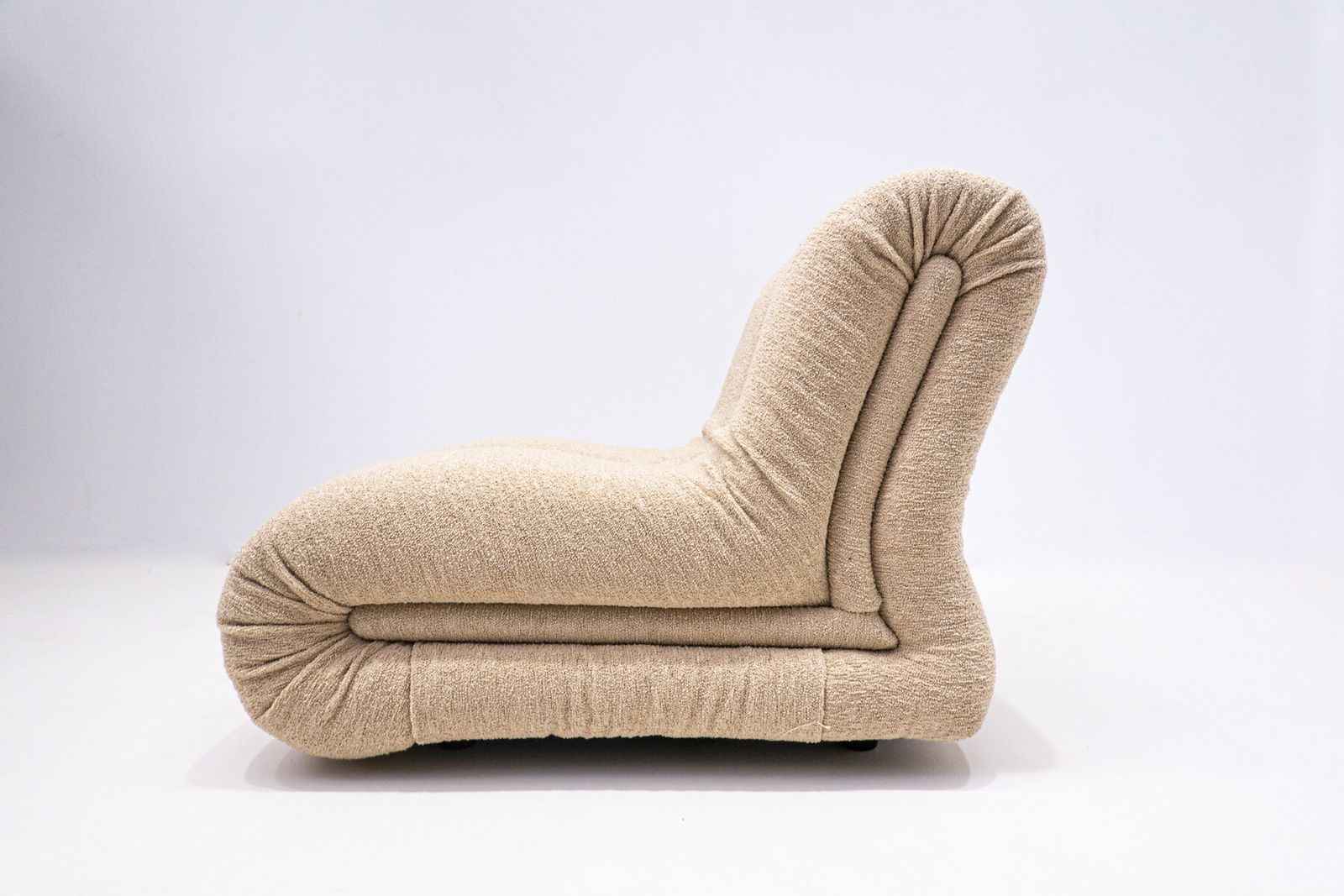 Mid Century Modular Cream Fabric Sofa In The Style Of Claudio Vagnoni photo Furniture