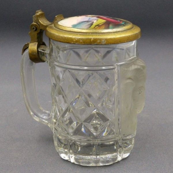 Glass Beer Mug Of The Cristalleries De St. Louis. France 1900   1920 photo Home Decor