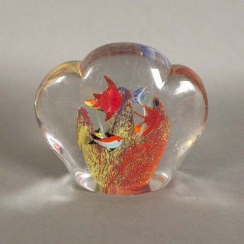Murano Glass Paperweight Aquarium 1950   1959 photo furniture